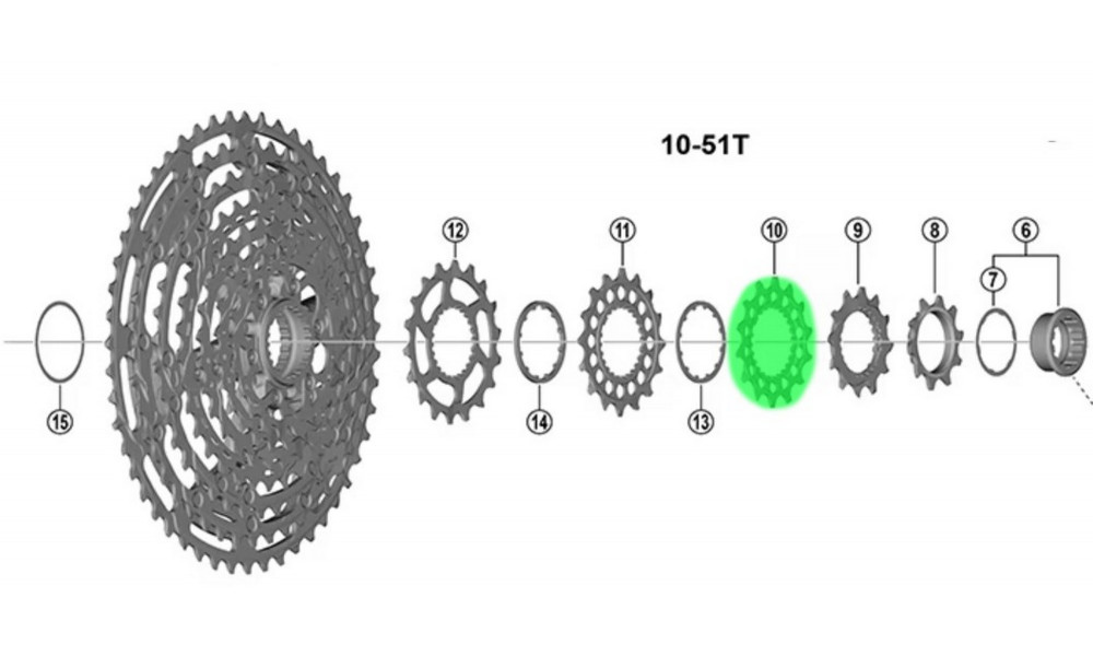 Hammaspyörä Shimano XTR CS-M9200 12-speed 14T for 10-51T 