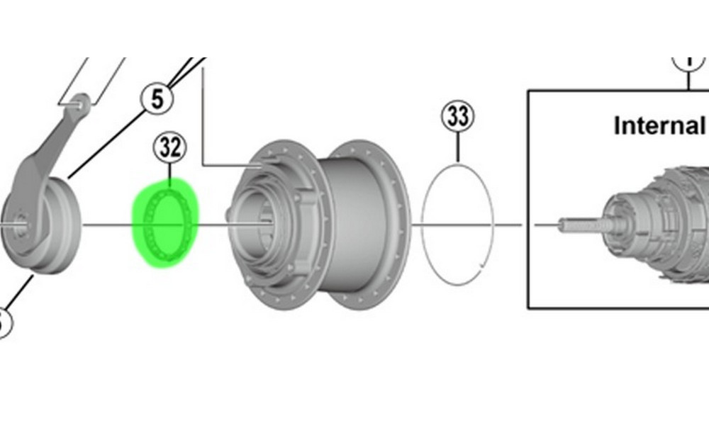 Kuulalaakeri Shimano Nexus SG-C3000-7C 3/16"x16 