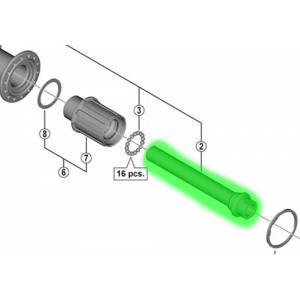 Takanavan akseli Shimano TIAGRA FH-MT400 142mm