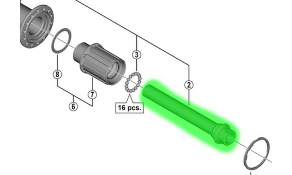 Takanavan akseli Shimano TIAGRA FH-MT400 142mm 