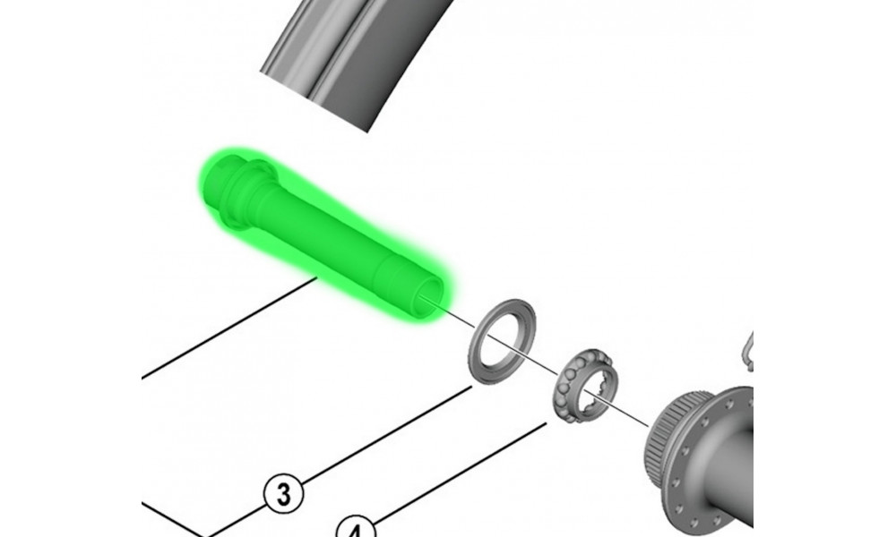 Etunavan akseli Shimano WH-RS710-C32-TL-F 