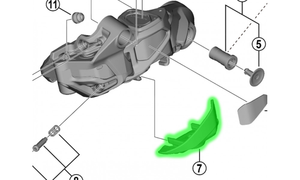 Paristojen pidike Shimano XTR Di2 RD-M9250 SGS/GS - 1