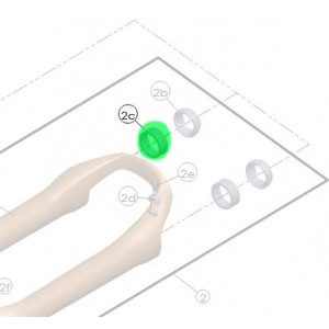 Holkin väliholkki SR Suntour for 32mm hybrid bushings (SF17-SF21 XCM32, NVX32, NX1-32, SF23 X1-Air)