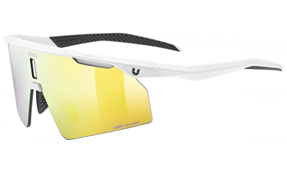 Glasses uvex ultimate pace ultra CV white matt / mirror yellow - 1