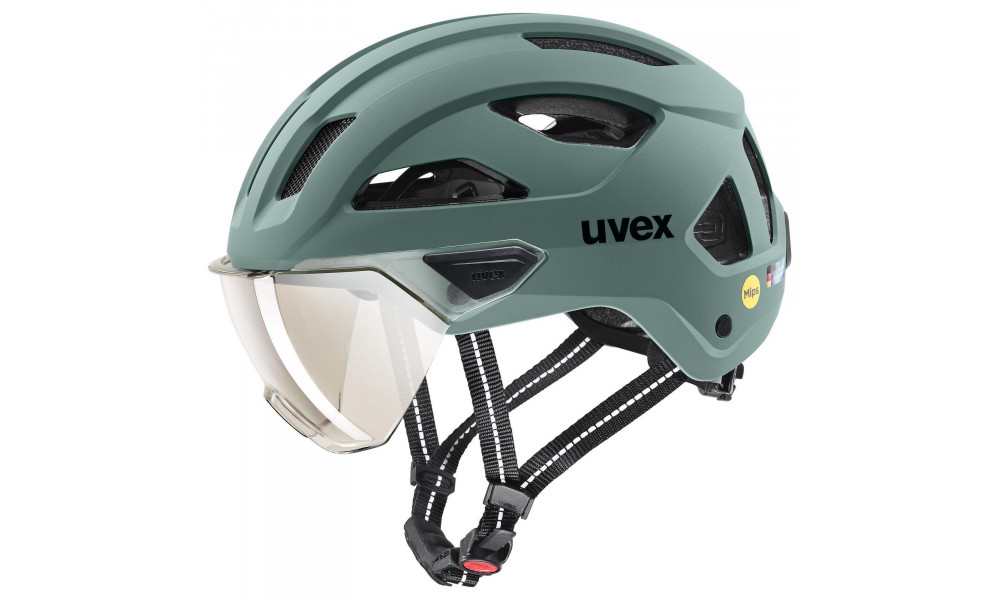 Kypärä Uvex stride visor MIPS sage green matt - 1