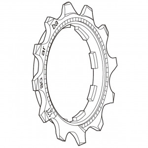 Hammaspyörä Shimano DEORE XT CS-M760 9-speed 12T