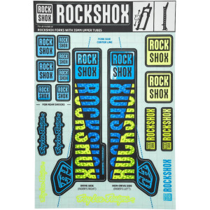 Joustohaarukan korjaussarja Rockshox decal sticker 35mm Troy Lee Designs blue-yellow
