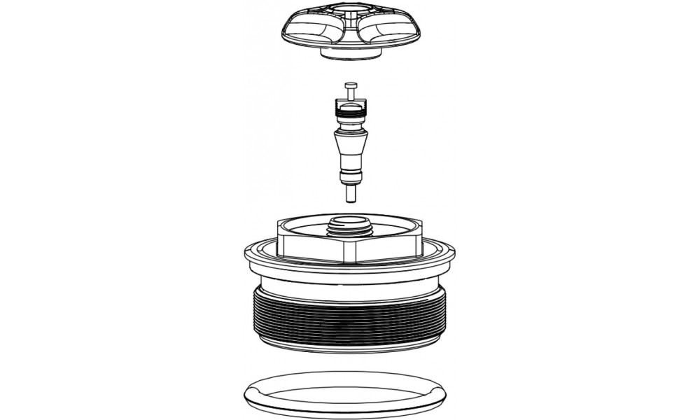 Joustohaarukan huolto-osa Rockshox Soloair top cap 35mm Boost Pike A2 Lyrik A1+ Yari A1+ Revelation A1+ Pike DJ 2017+ 