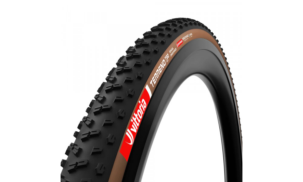 Rengas 28" Vittoria Terreno T90 Mud G2.0 TLR Fold 700x45c / 45-622 Gravel Endurance brown-black - 1
