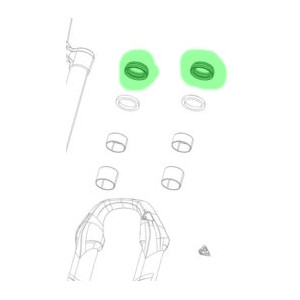 Joustohaarukan huolto-osa Rockshox bottomless token 35mm (3 kpl.)