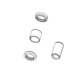 Takaiskunvaimentimen korjaussarja Rockshox mounting hardware 1/2" 8x35.5mm