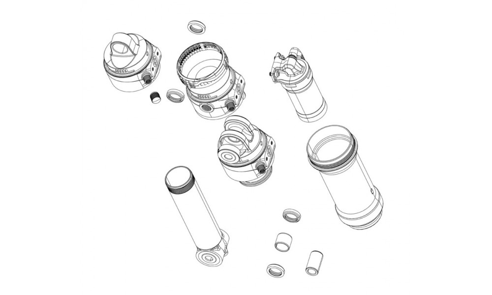 Takaiskunvaimentimen korjaussarja Rockshox volume reducing spacers Vivid C1 