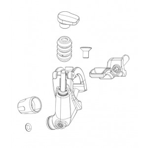 Satulatolpan huolto-osa Rockshox hose barb Connectamajig Reverb
