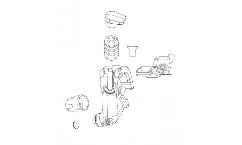 Satulatolpan huolto-osa Rockshox hose barb Connectamajig Reverb 