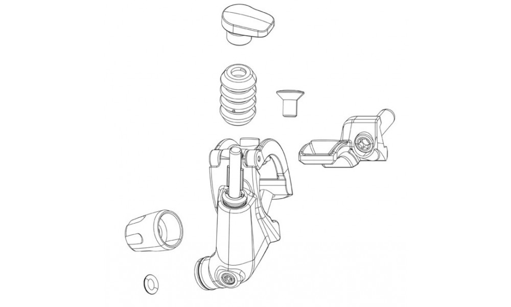Satulatolpan huoltosarja Rockshox button Remote Reverb left 