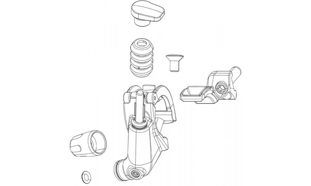 Takaiskunvaimentimen korjaussarja Rockshox hydraulic hose XLoc Sprint 1250mm Monarch XX 