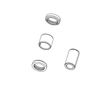 Takaiskunvaimentimen korjaussarja Rockshox mounting hardware 1/2" 8x21.8mm