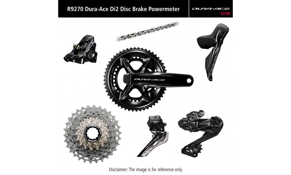 Sarja ryhmävaihteiston osia Shimano DURA-ACE Di2 R9270P Disc brakes 170mm 50x40T 