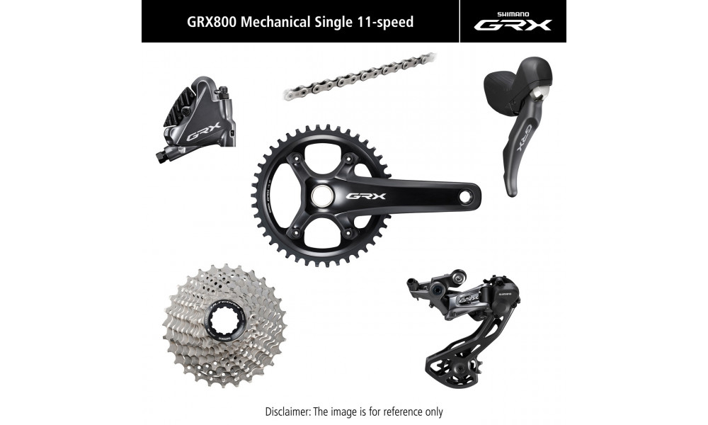 Sarja ryhmävaihteiston osia Shimano GRX 810 11-speed 175mm 42T 