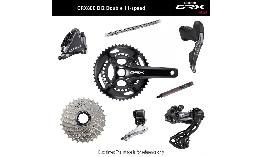 Sarja ryhmävaihteiston osia Shimano GRX Di2 810 11-speed 175mm 48x31T 
