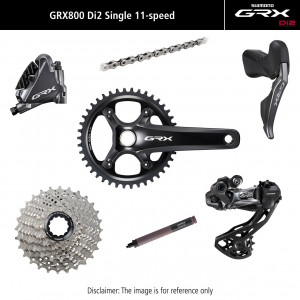 Sarja ryhmävaihteiston osia Shimano GRX Di2 810 11-speed 175mm 42T