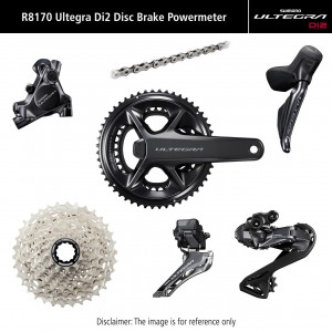 Sarja ryhmävaihteiston osia Shimano ULTEGRA Di2 R8170P Disc brakes 175mm 52x36T