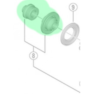 Kartio ja mutteri Shimano FH-R7000 left hand