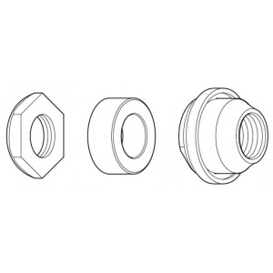 Kartio, aluslevyt ja mutteri Shimano FH-M595 left hand