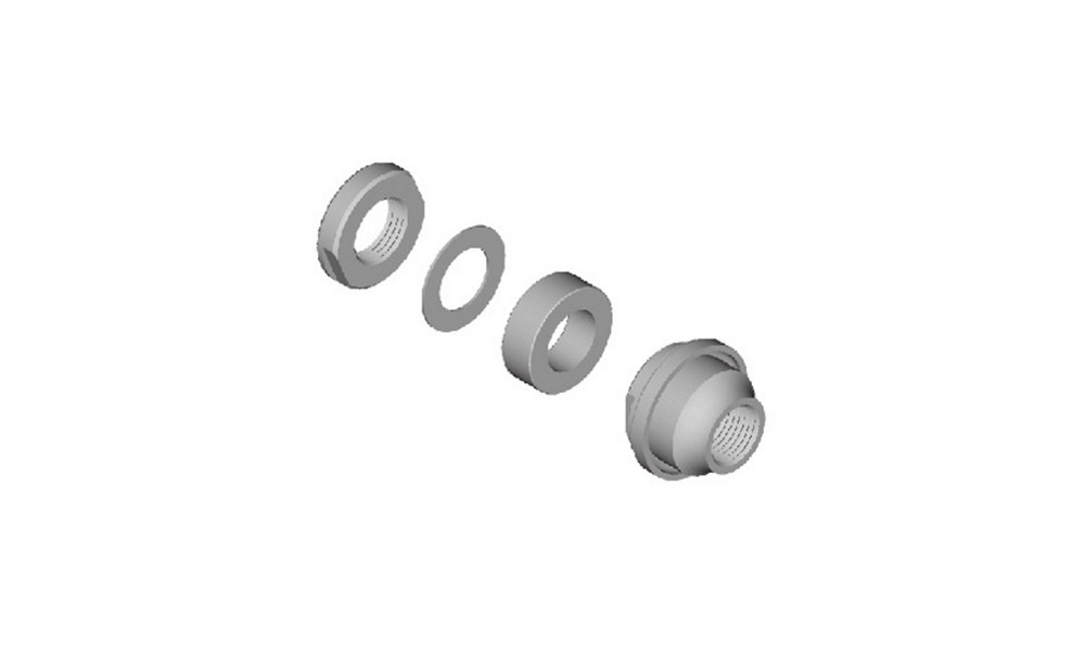 Kartio, aluslevyt ja mutteri Shimano FH-M629 left hand 