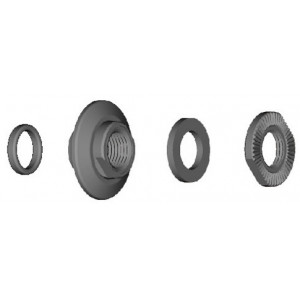 Kartio, aluslevyt ja mutteri Shimano WH-6800-F left hand