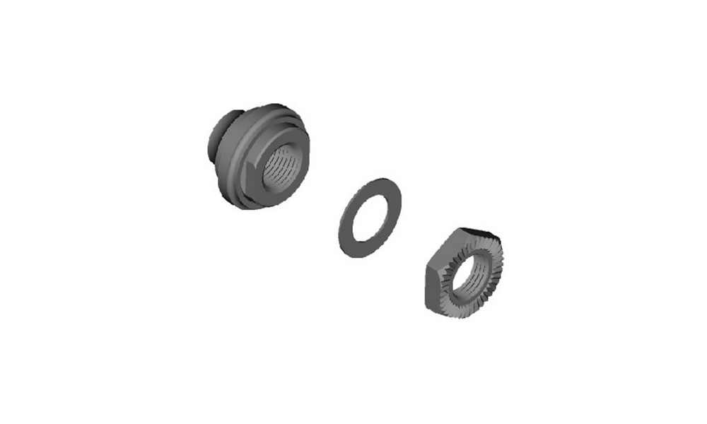 Kartio, aluslevyt ja mutteri Shimano WH-RS10-R right hand 