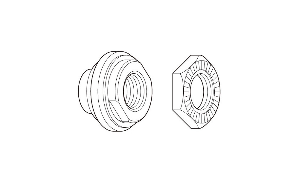 Kartio ja mutteri Shimano WH-T565-A-R right hand 