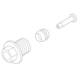 Levyjarruletkun kiinnikkeet Shimano SM-BH90 flange bolt, olive and connector insert for ST-R9120/R9170