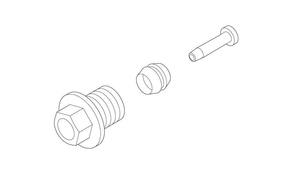 Levyjarruletkun kiinnikkeet Shimano SM-BH90 flange bolt, olive and connector insert for ST-R9120/R9170 