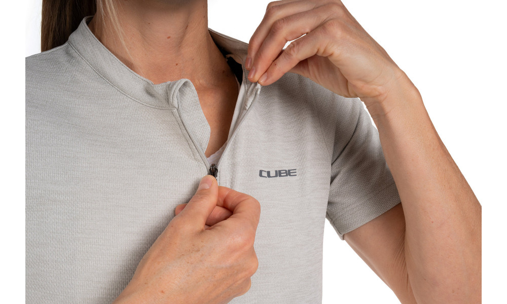 Cycling jersey Cube Gravel WS Full Zip Cargo S/S blue - 5