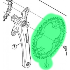 Eturatas Shimano ACERA FC-M361 104mm 7/8-speed 48T black