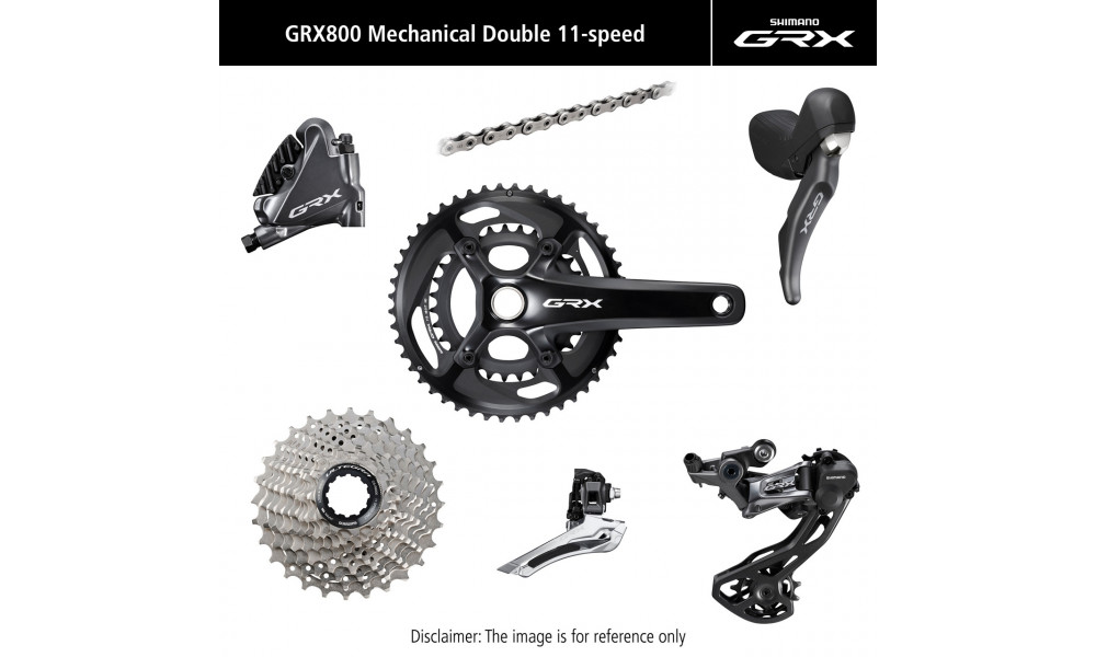 Sarja ryhmävaihteiston osia Shimano GRX 810 175mm 11-speed 48x31T 