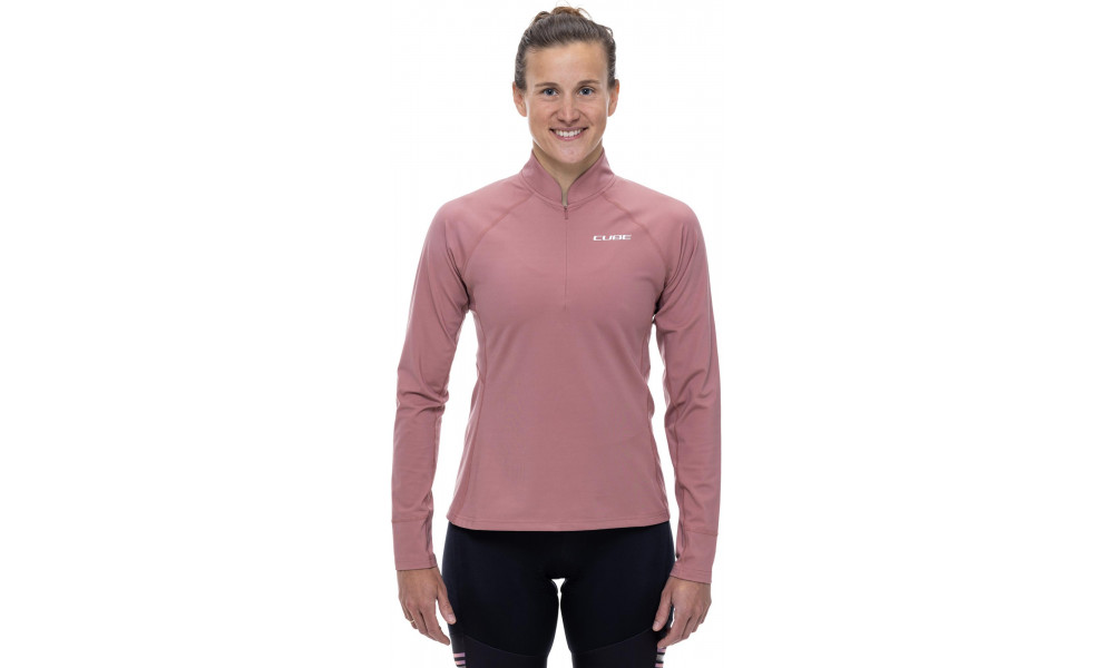 Pyöräilypaita Cube MTB WS L/S Half Zip rose - 6