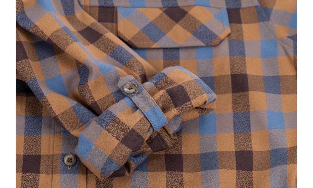 Paita Cube Work L/S brown'n'blue - 6