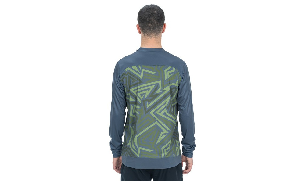 Cycling jersey Cube ATX Round Neck TM L/S olive'n'grey - 3