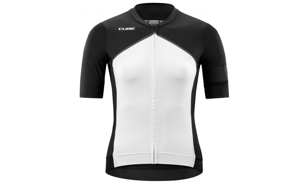 Pyöräilypaita S/S CUBE Blackline WS white'n'black - 1
