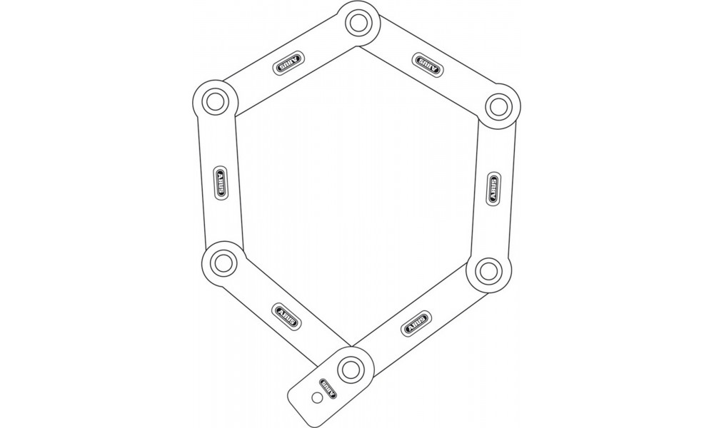 Lukko Abus Folding Bordo Big 5700/100 RED SH - 3