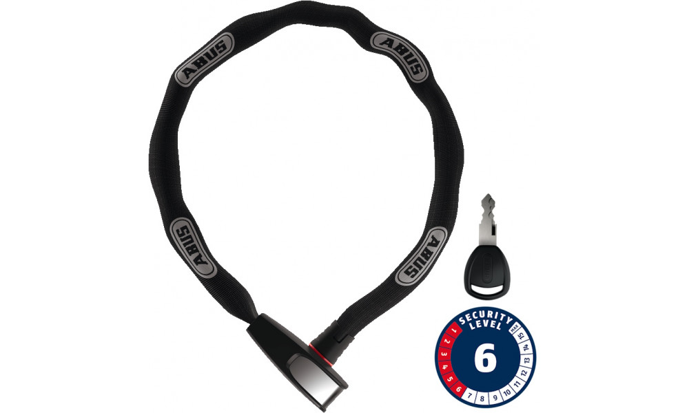 Lukko Abus 6806K/85 black (square chain) 