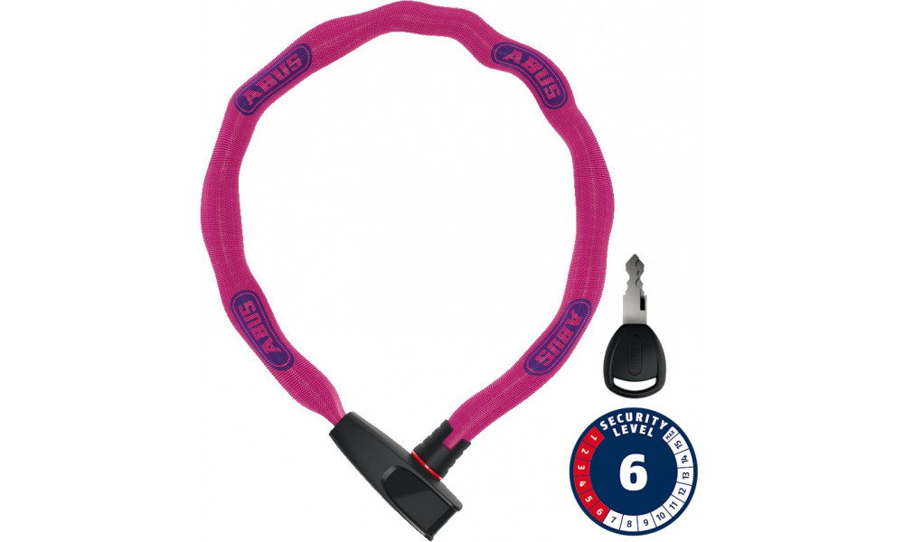 Lukko Abus 6806K/85 NEON pink (square chain) 