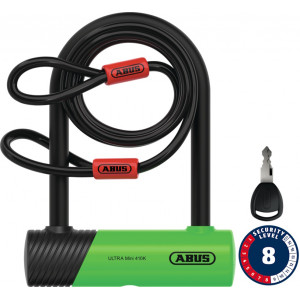 Lukko Abus Ultra Mini 410K/150HB140 green SH + Cobra 10/120