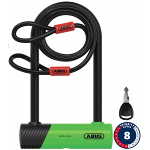 Lukko Abus Ultra Mini 410K/150HB180 green SH + Cobra 10/120