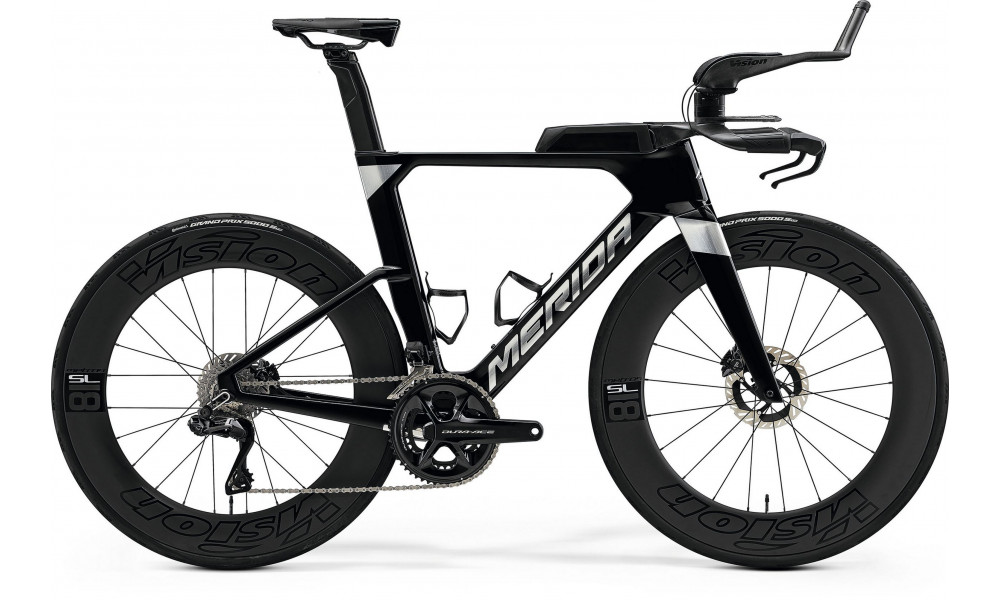 Polkupyörä Merida Time Warp TRI 10K 2026 metallic black(flash bcp) 