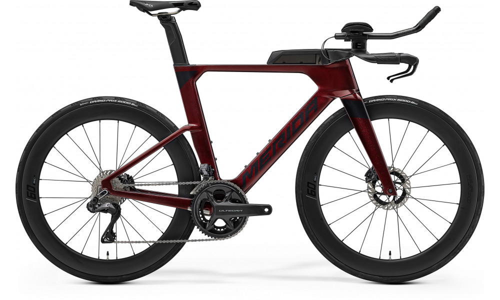 Polkupyörä Merida Time Warp TRI Limited 2026 burgundy red(black) 