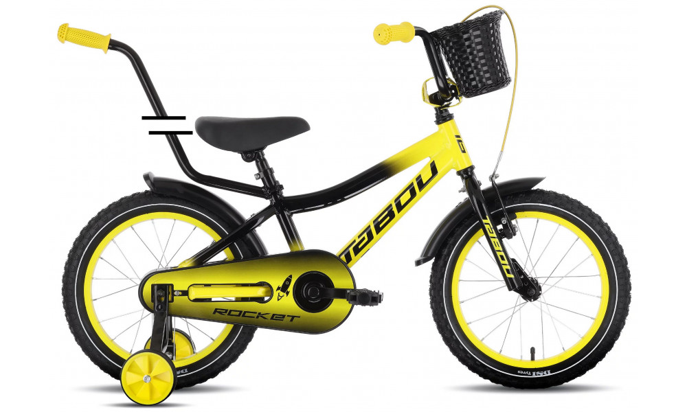 Polkupyörä Tabou Rocket Alu 16 black-yellow - 1