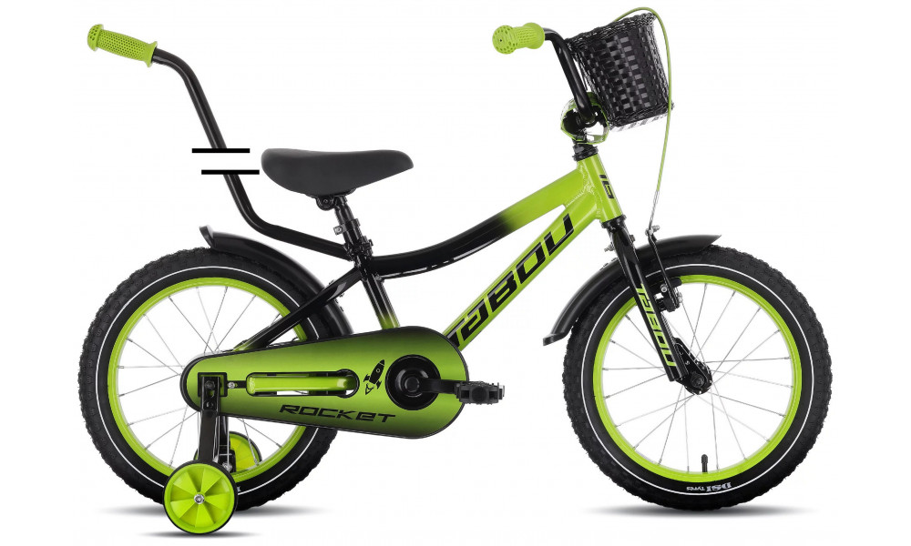 Polkupyörä Tabou Rocket Alu 16 black-green - 1